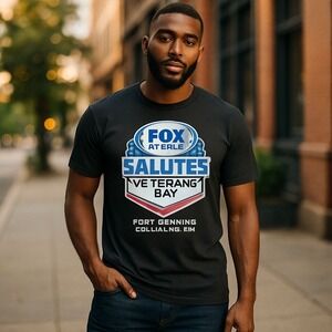 Fox Sports Salutes Veterans Day T-Shirt Fort Benning GA‎ Bella Canvas M